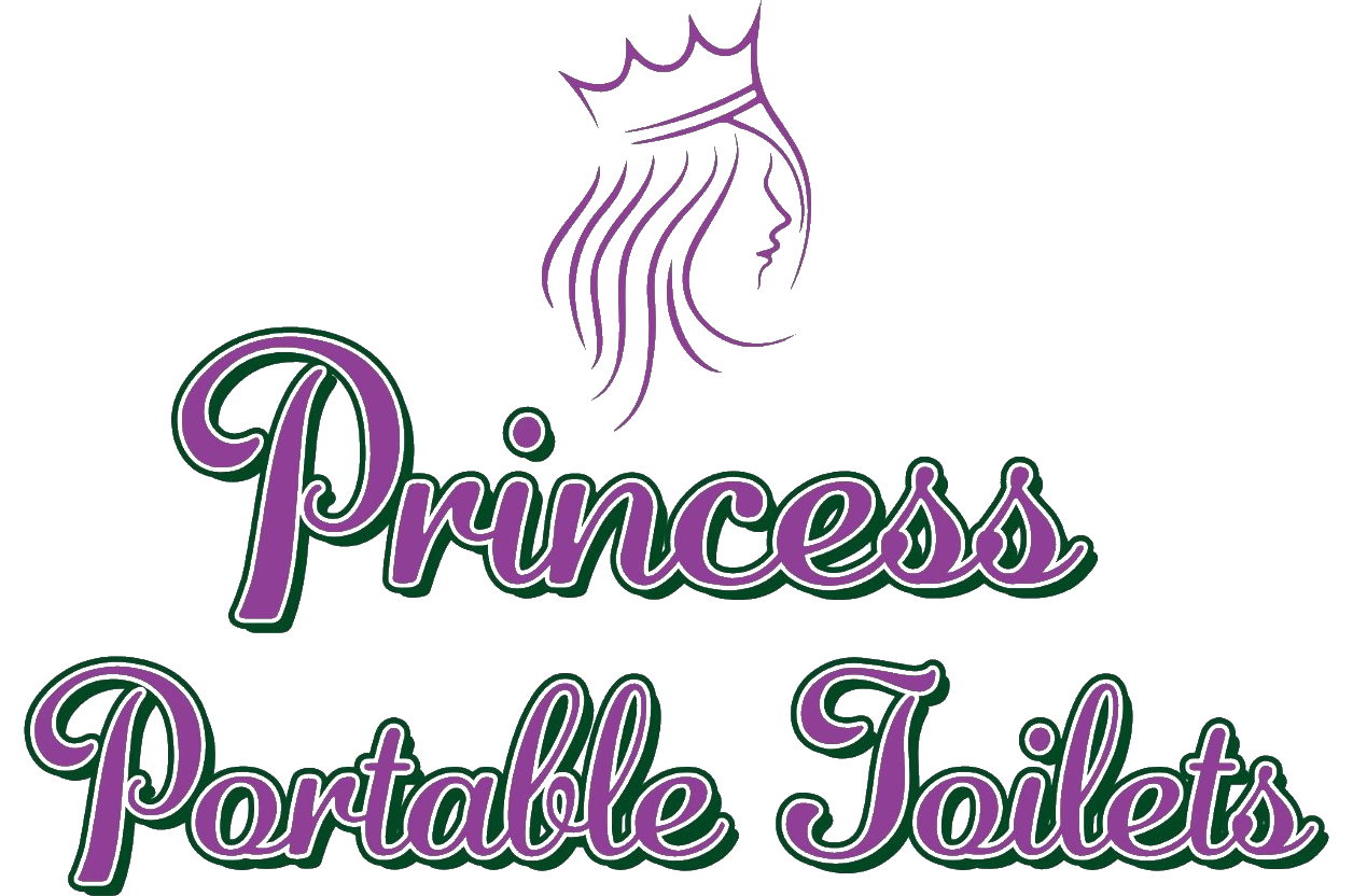 Princess Portable Toilets logo in a purple and green color