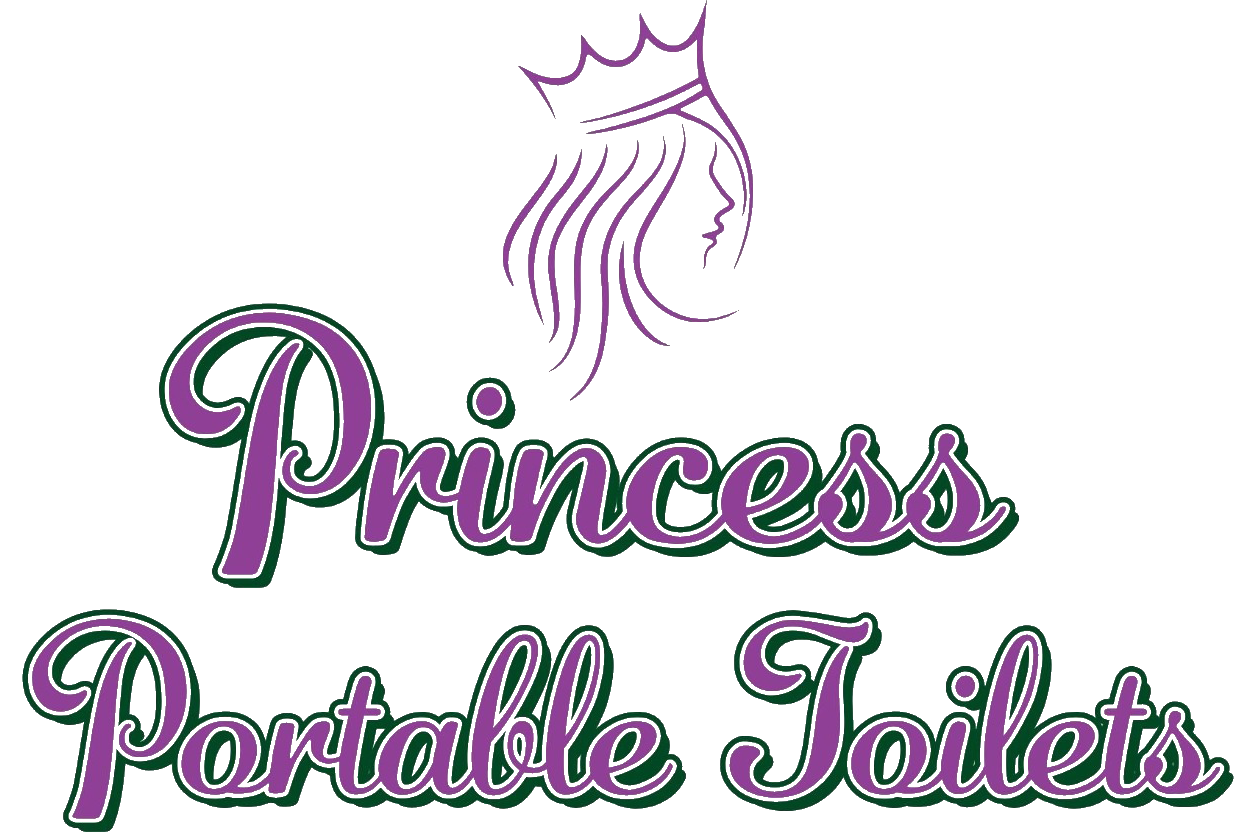 Princess Portable Toilets logo in a purple and green color