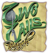 Two Tails Ranch Logo in a transparent background