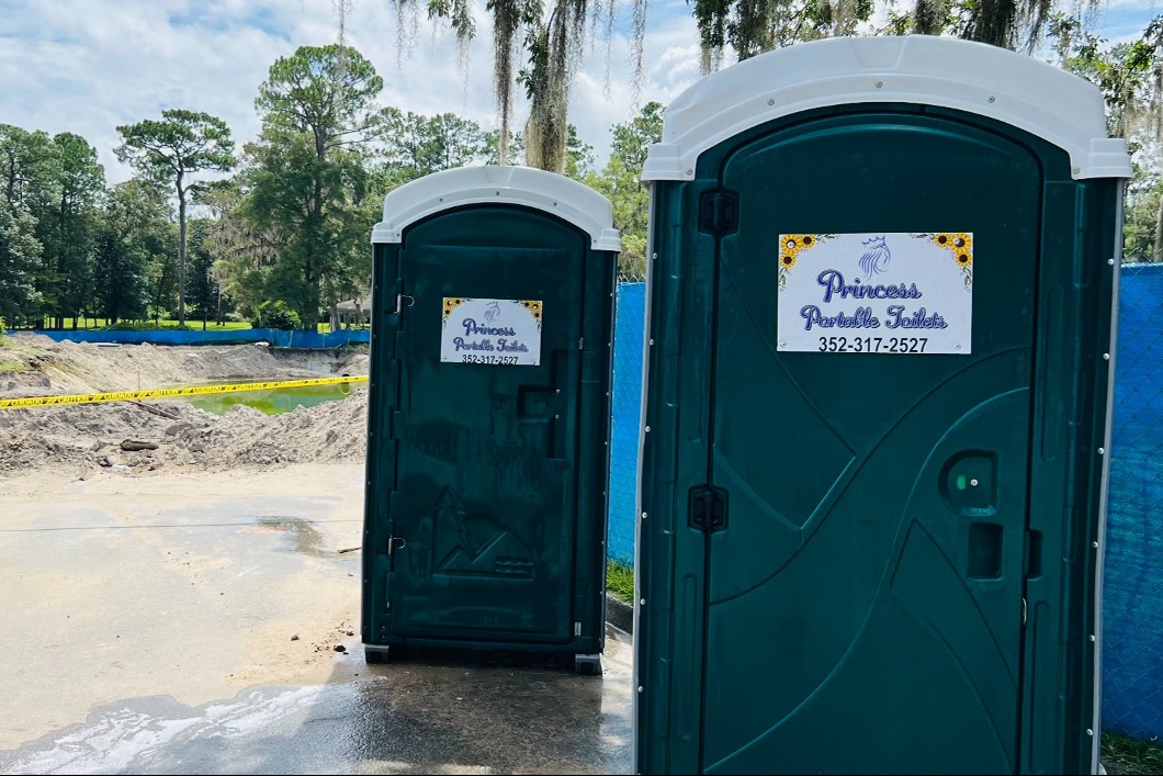 Princess Portable Toilets with company logo