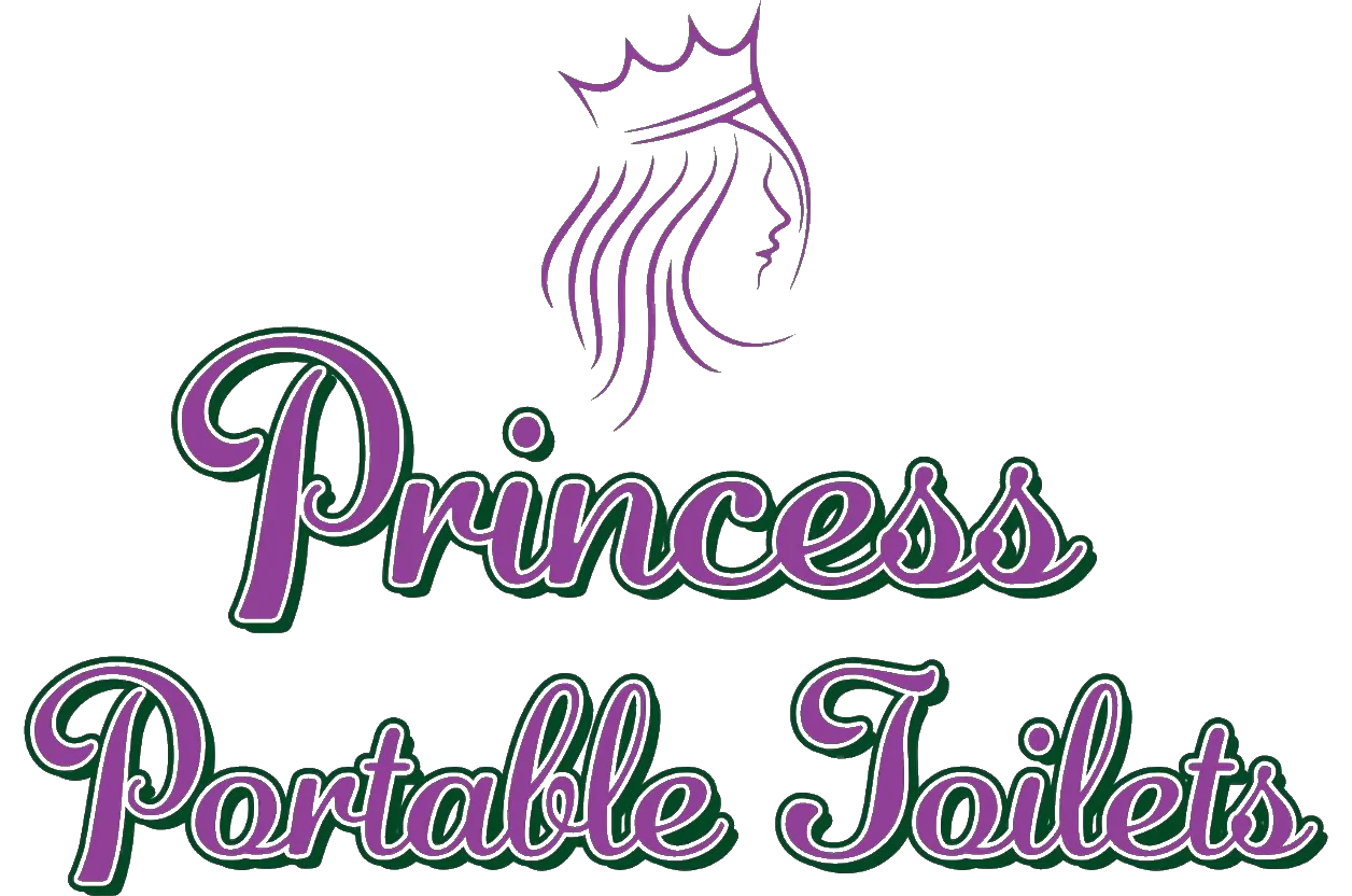 Princess Portable Toilets logo in a purple and green color