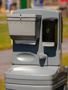 Outdoor portable handwashing station ideal for hygiene at Florida summer events