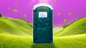 Are portable toilets eco-friendly? Princess Portable Toilet in a lush natural setting