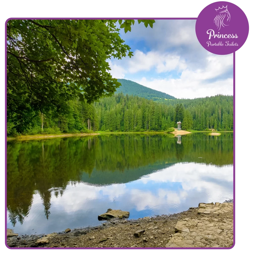 Remote outdoor location benefiting from portable toilet rentals in North Central Florida