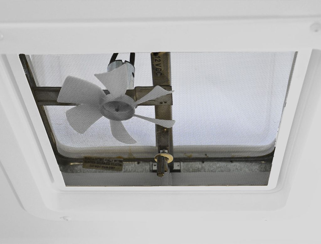 Ventilation system inside a Princess Luxury Restroom Trailer